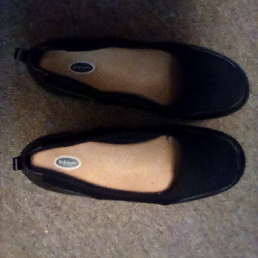 Black leather shoes